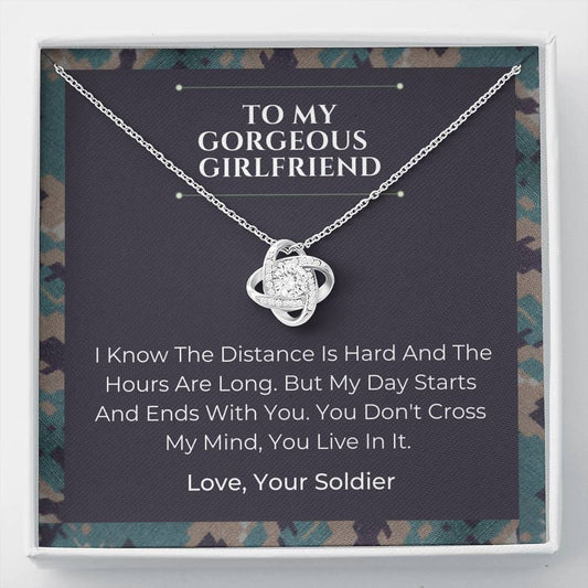 To My Gorgeous Girlfriend - I Know - Love Knot Necklace