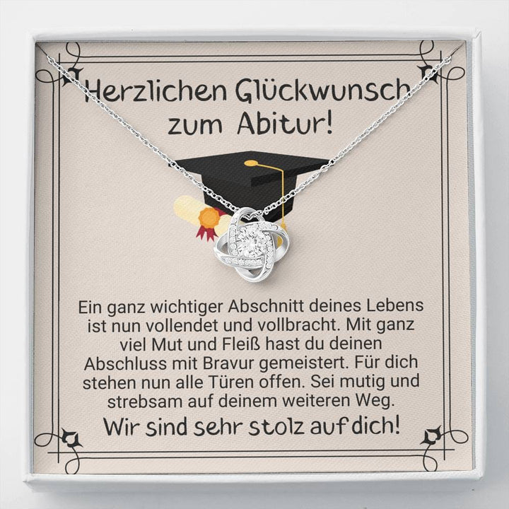 Herzlichen Glückwunsch zum Abitur - Love Knot Necklace
