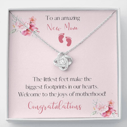 To An Amazing New Mom - Love Knot Necklace