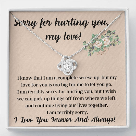 Sorry For Hurting You My Love -I Know -  Love Knot Necklace