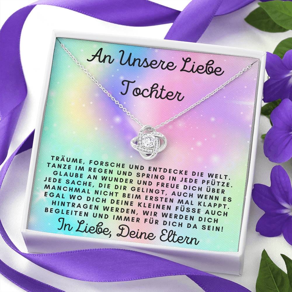 An Unsere Liebe Tochter - Liebesknoten Halskette
