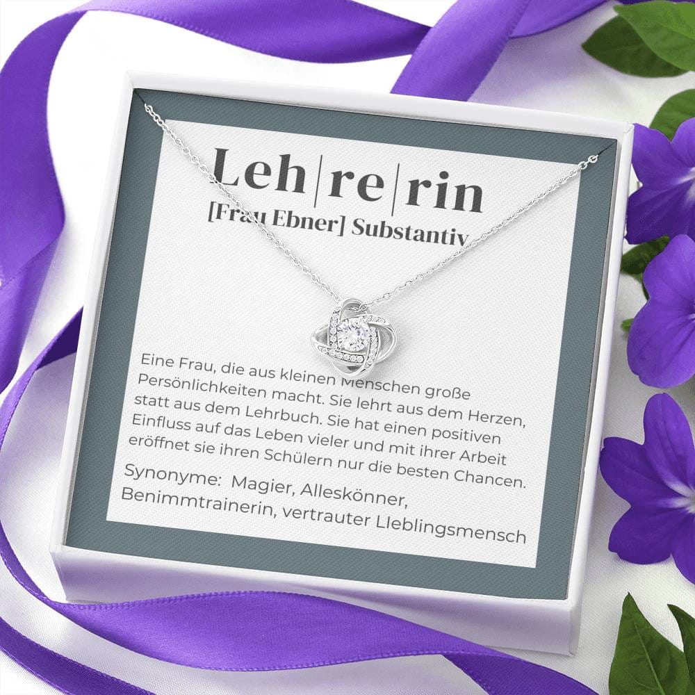 Lehrerin Definition - Love Knot Necklace