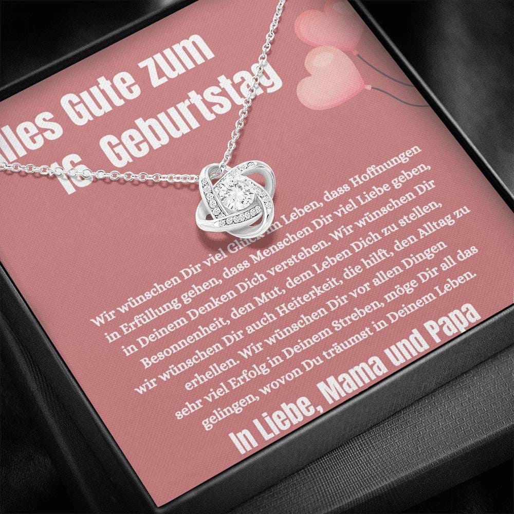 Alles Gute zum 16. Geburtstag - Liebesknoten Kette