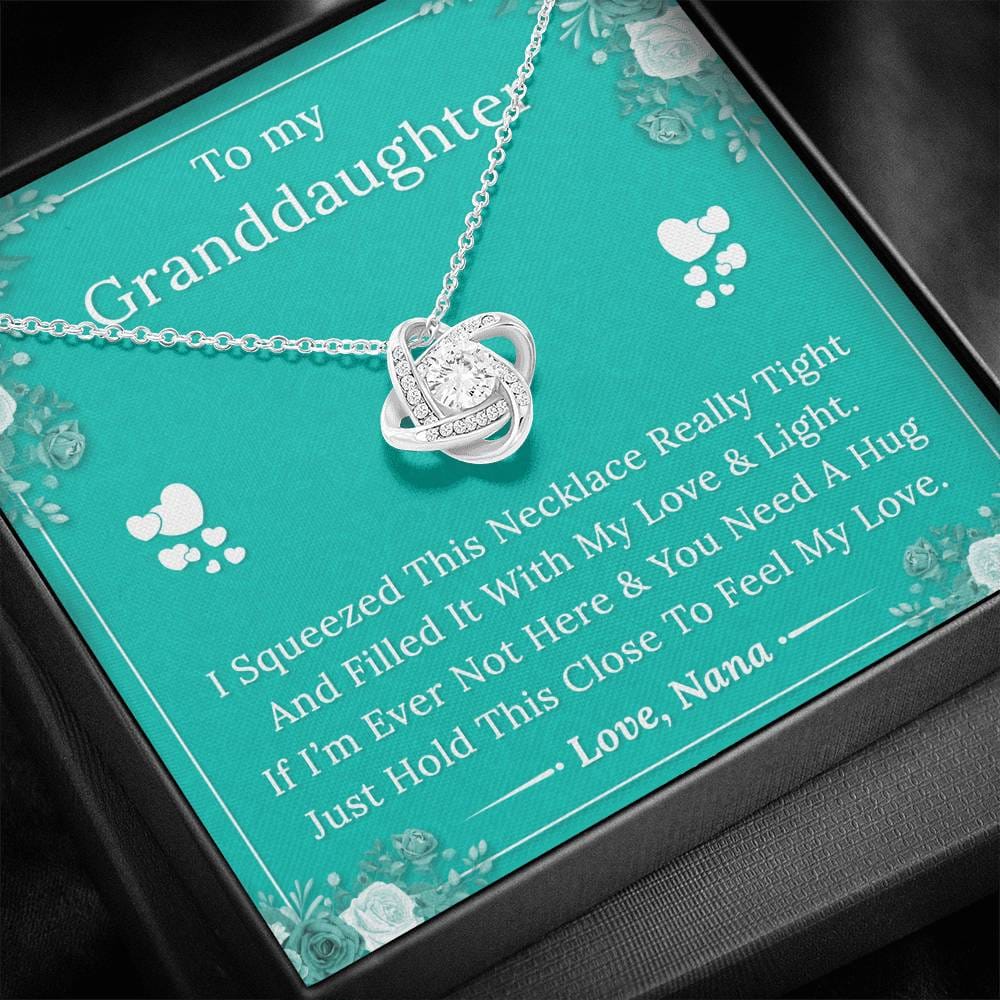 To My Granddaughter - I Squeezed This Necklace - Love Nana