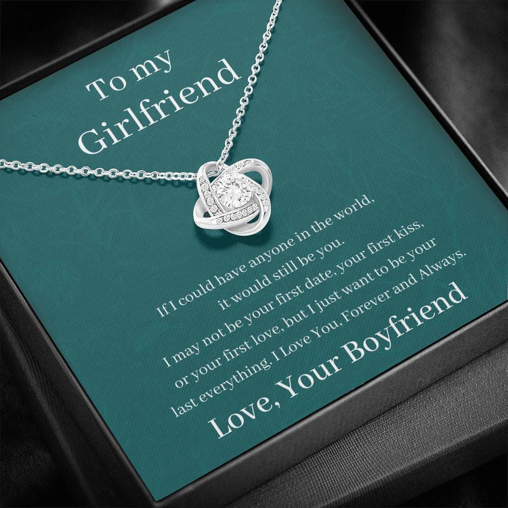 To My Girlfriend - If I could - Love Knot Necklace
