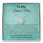 To My Bonus Mom - You May Not - Love Knot Necklace
