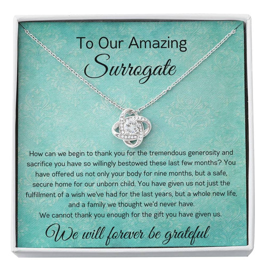 To Our Amazing Surrogate - Love Knot Necklace
