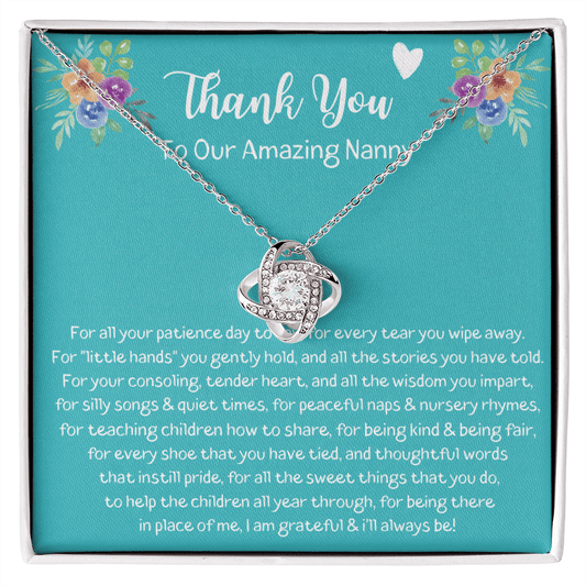 To Our Amazing Nanny - For All Your Patience