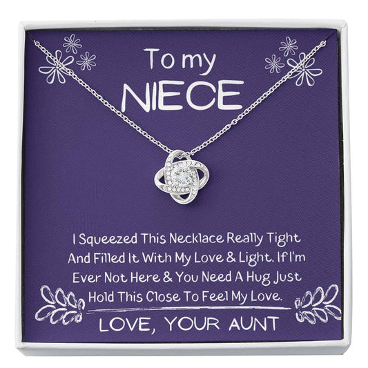 To My Niece - Feel My Love - Love Knot Necklace