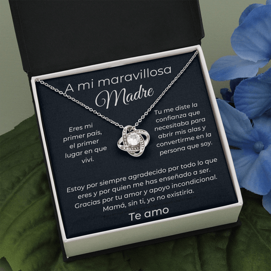 A Mi Maravillosa Madre - Love Knot Necklace