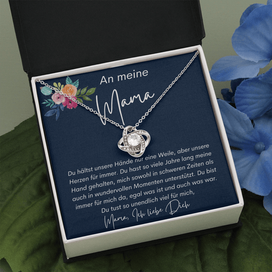 An Meine Mama - Ich Liebe Dich - Love Knot Necklace