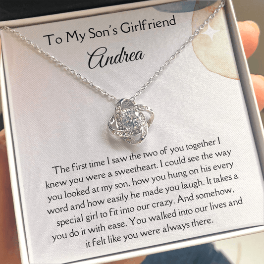 To My Son's Girlfriend - Love Knot Necklace