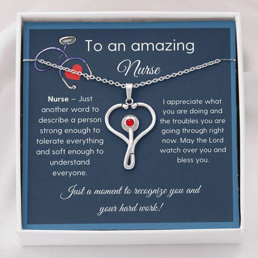 To An Amazing Nurse - Just A Moment To - Stethoscope Necklace