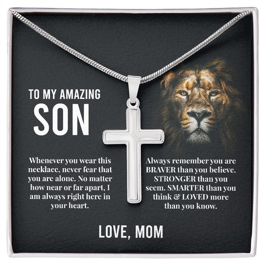 To My Amazing Son - Whenever You Wear This Necklace - Cross Necklace