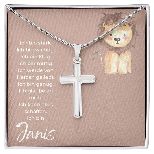 Ich Bin Löwe - Stainless Cross Neklace