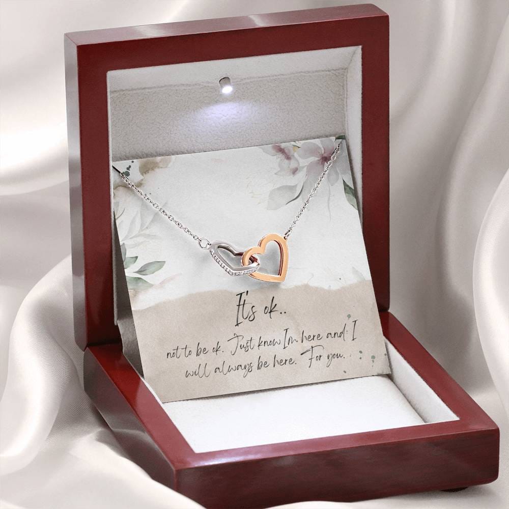 It's Ok Not To Be Ok - Interlocking Hearts Necklace