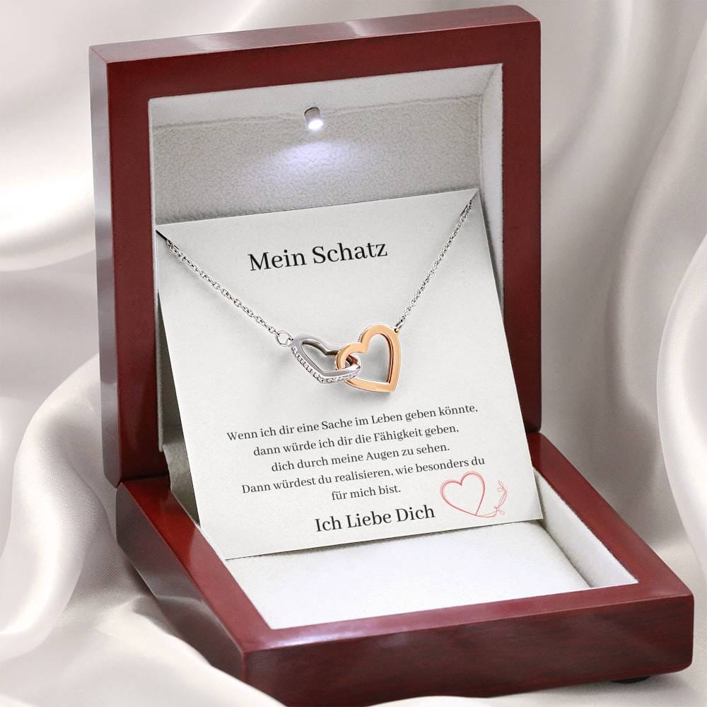 Mein Schatz Ich Liebe Dich - Verbundene Herzen Halzkette