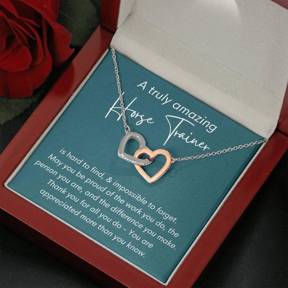 A Truly Amazing Horse Trainer - Interlocking Hearts Necklace