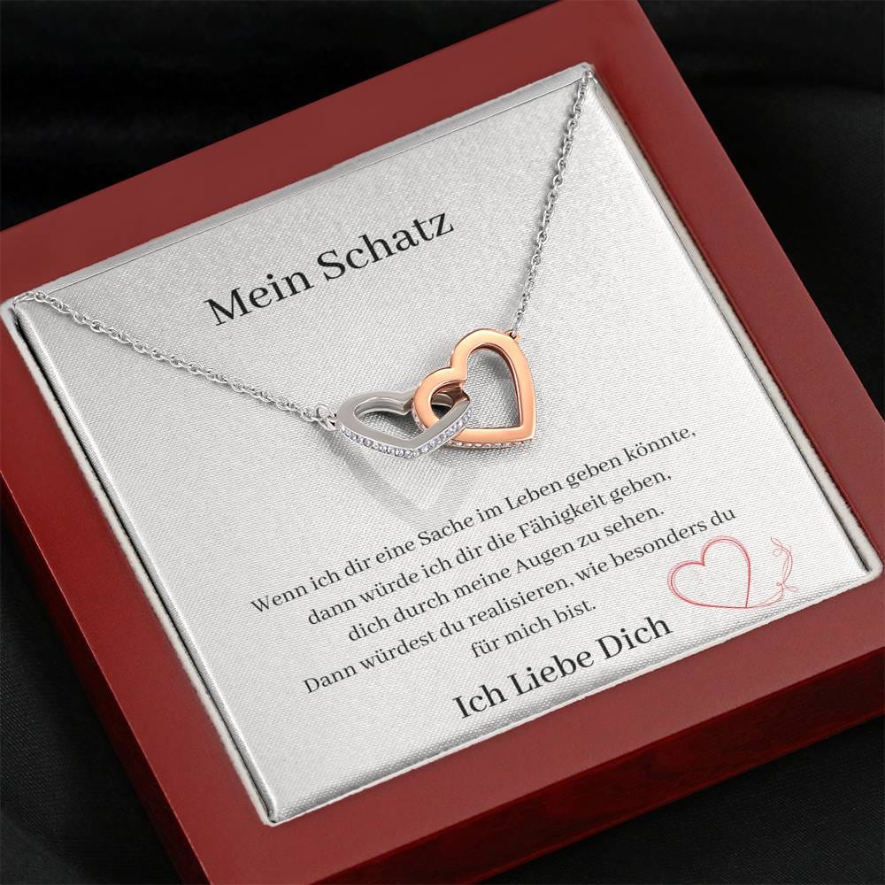 Mein Schatz Ich Liebe Dich - Verbundene Herzen Halzkette
