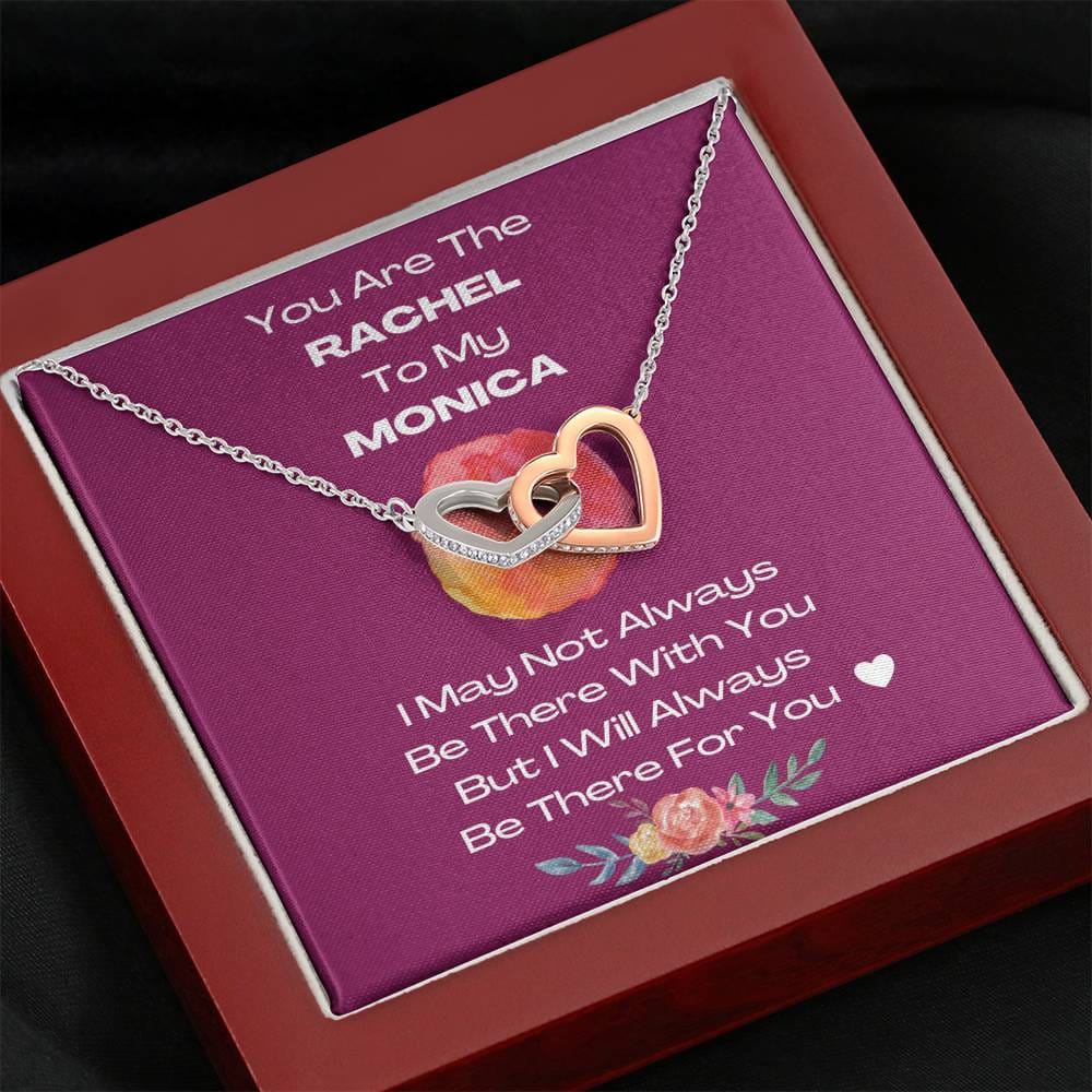 You Are The Rachel To My Monica - Interlocking Heart - Dark Velvet