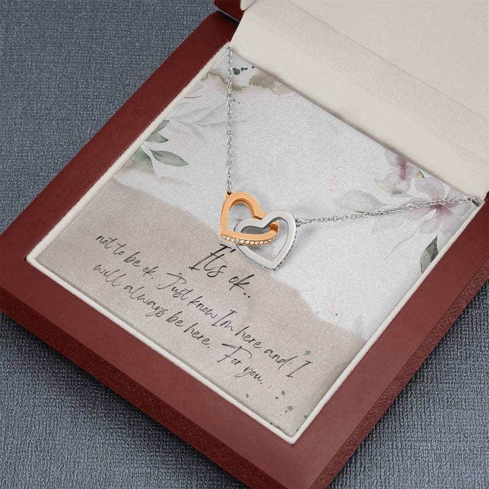 It's Ok Not To Be Ok - Interlocking Hearts Necklace