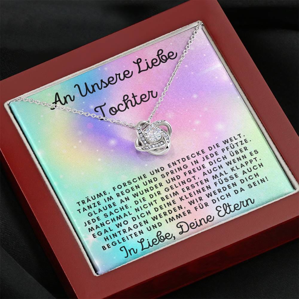 An Unsere Liebe Tochter - Liebesknoten Halskette
