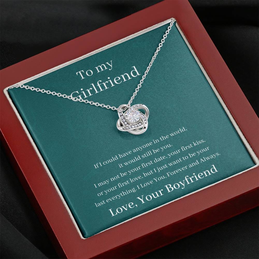 To My Girlfriend - If I could - Love Knot Necklace