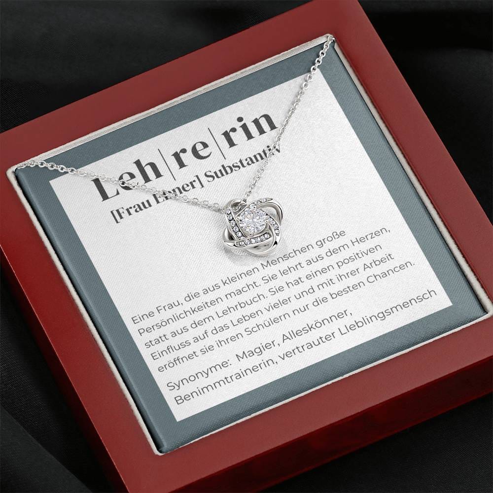 Lehrerin Definition - Love Knot Necklace