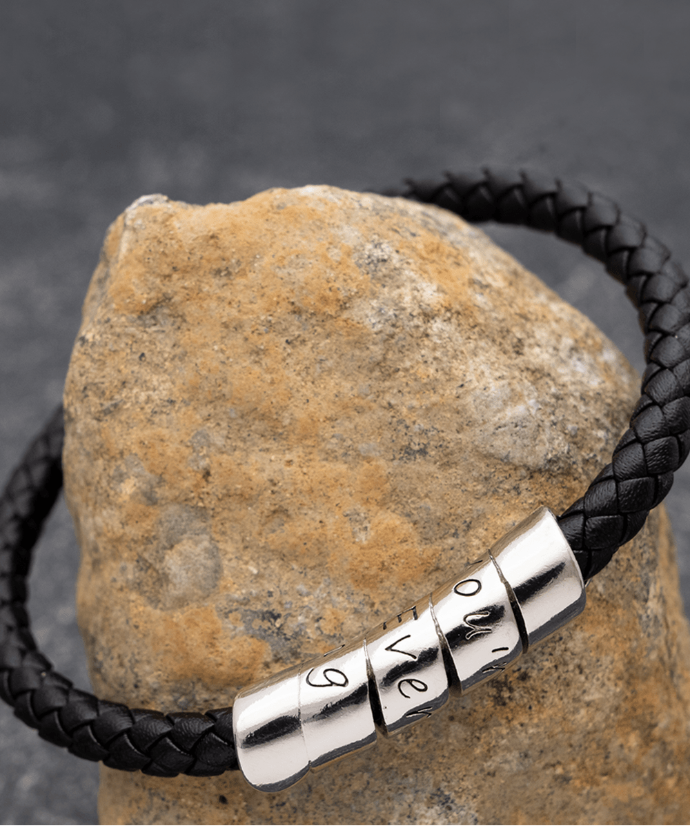 To My Son - Always Keep Me In Your Heart - Vegan Leather Bracelet