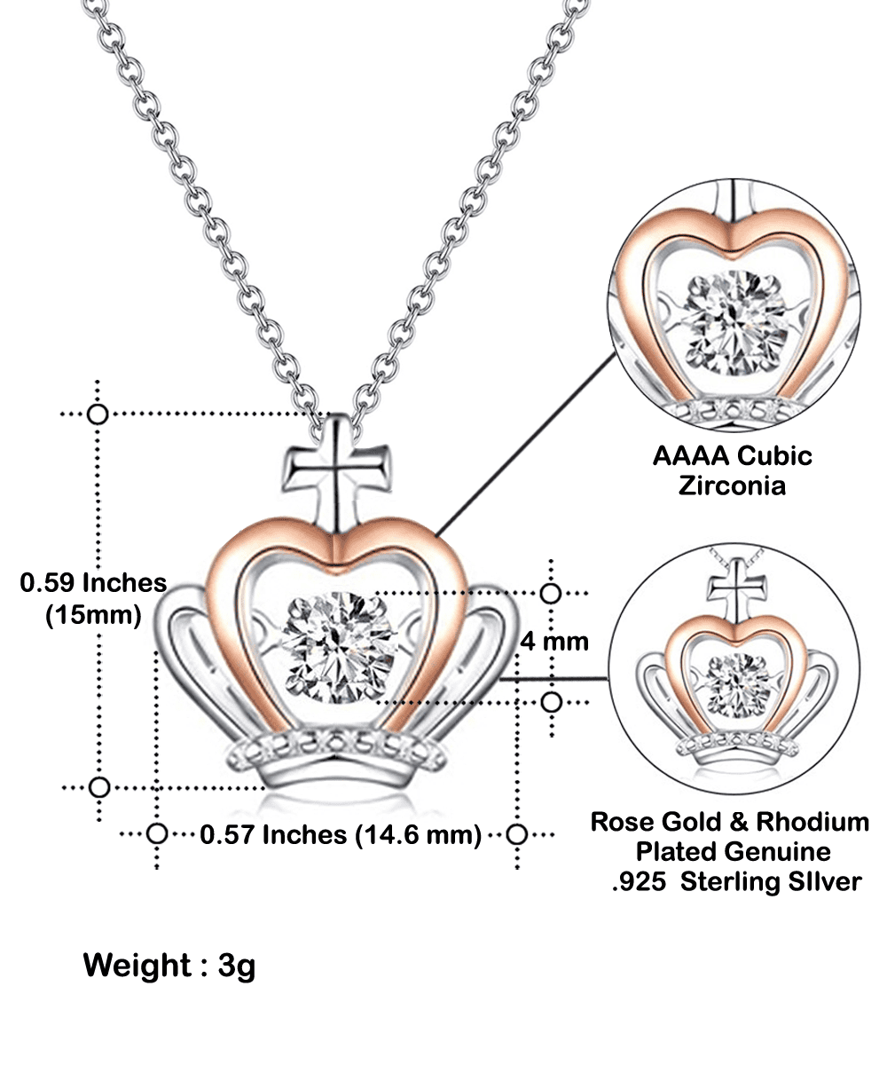 To My Amazing Daughter - No Matter How Far - Crown Pendant Necklace